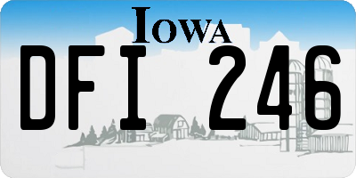 IA license plate DFI246