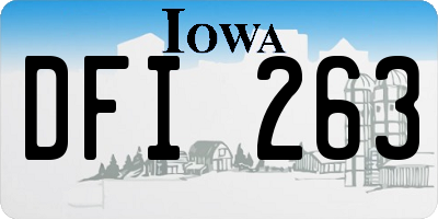 IA license plate DFI263