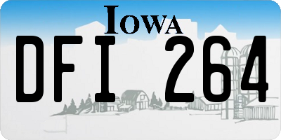 IA license plate DFI264