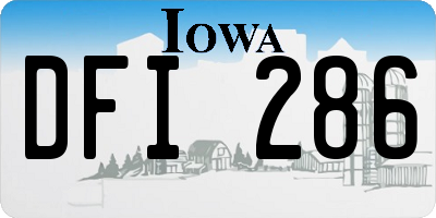 IA license plate DFI286