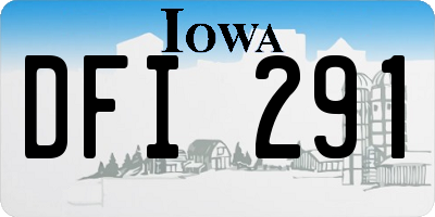 IA license plate DFI291