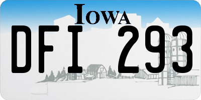 IA license plate DFI293