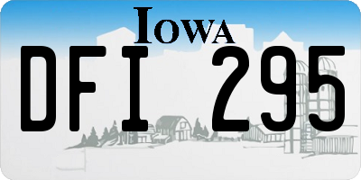 IA license plate DFI295