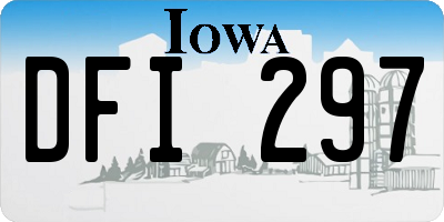 IA license plate DFI297