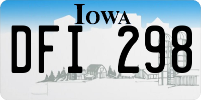 IA license plate DFI298