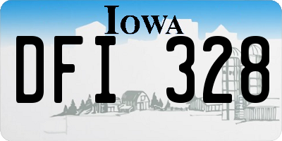 IA license plate DFI328