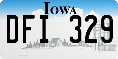 IA license plate DFI329