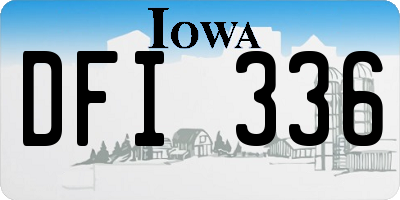 IA license plate DFI336