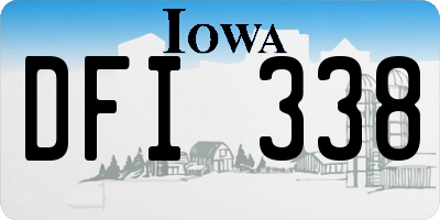 IA license plate DFI338