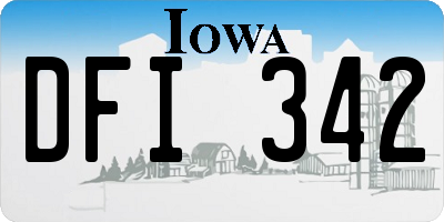 IA license plate DFI342