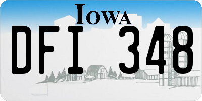 IA license plate DFI348