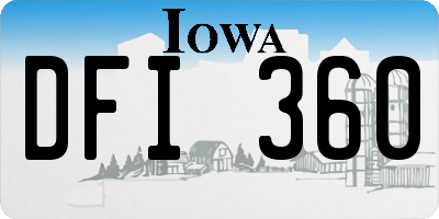IA license plate DFI360