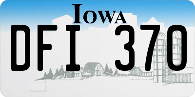 IA license plate DFI370