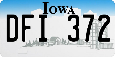 IA license plate DFI372