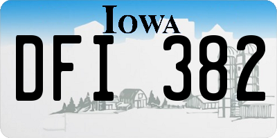 IA license plate DFI382