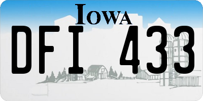 IA license plate DFI433
