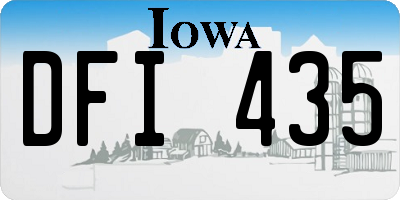 IA license plate DFI435