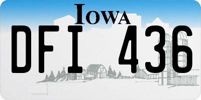 IA license plate DFI436