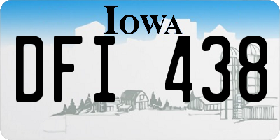 IA license plate DFI438