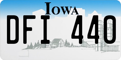IA license plate DFI440