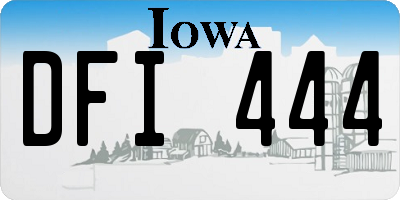 IA license plate DFI444