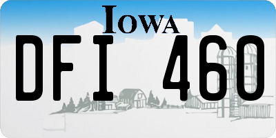 IA license plate DFI460