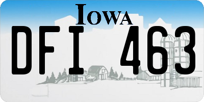 IA license plate DFI463