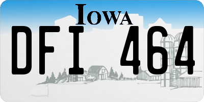 IA license plate DFI464