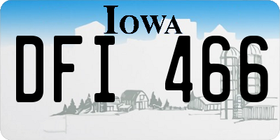 IA license plate DFI466
