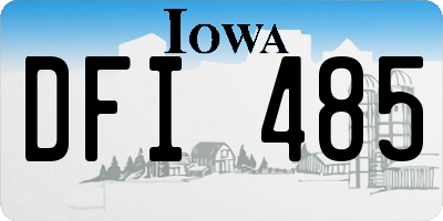 IA license plate DFI485