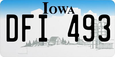 IA license plate DFI493