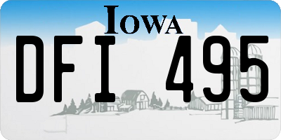 IA license plate DFI495