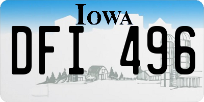IA license plate DFI496