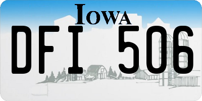 IA license plate DFI506