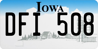 IA license plate DFI508