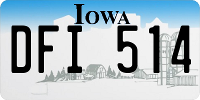 IA license plate DFI514
