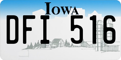 IA license plate DFI516