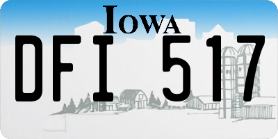 IA license plate DFI517