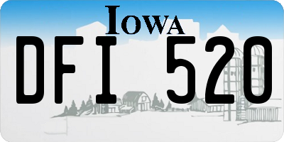 IA license plate DFI520