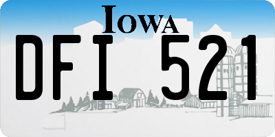 IA license plate DFI521
