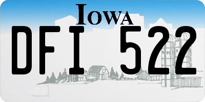 IA license plate DFI522