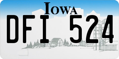 IA license plate DFI524