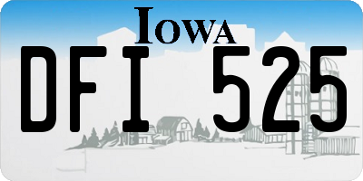 IA license plate DFI525