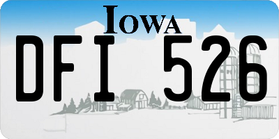 IA license plate DFI526