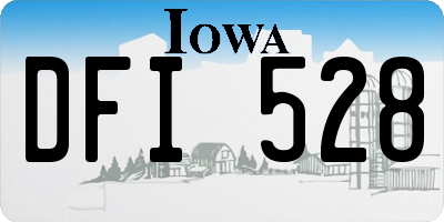 IA license plate DFI528