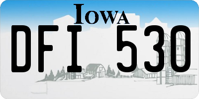 IA license plate DFI530