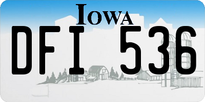 IA license plate DFI536