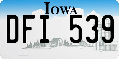 IA license plate DFI539