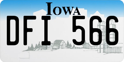 IA license plate DFI566