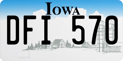 IA license plate DFI570